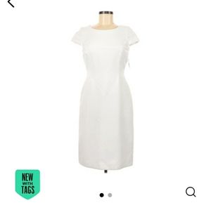 TAHARI by ASL White Sheath Dress